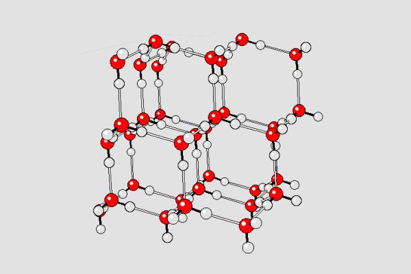 Formation of Ice Lattice